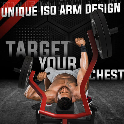 At-Home Adjustable Chest Press Machine, 1250LBS Capacity with Independent Converging Arms