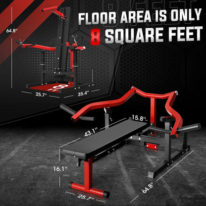 At-Home Adjustable Chest Press Machine, 1250LBS Capacity with Independent Converging Arms